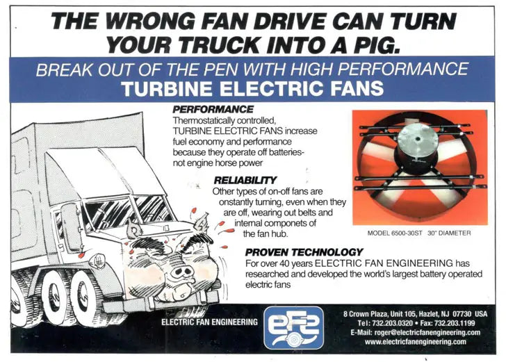 Turbine Electric Fans for Over The Road Trucks & Tractors